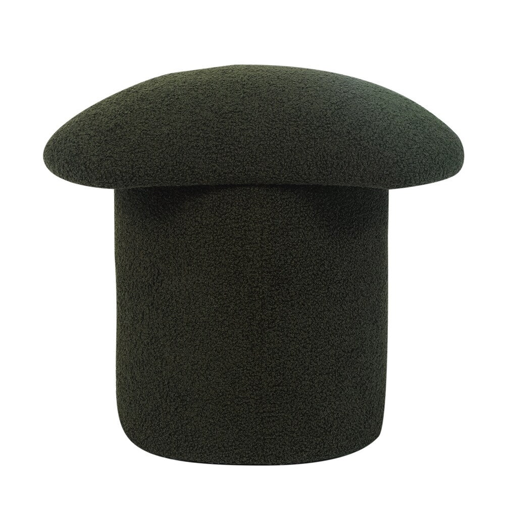 Pilzförmiger Bouclé-Hocker